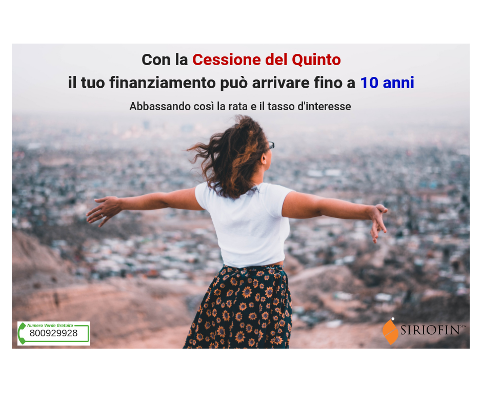 Cessione del quinto cos'è e come funziona. Foto di ragazza felice con le braccia aperte all'orizzonte, la Cessionedel quinto ti permette di riprendere fiato! Il finanziamento può essere stipulato fino a 10 anni! nessun altro prestito ti permette tanto!