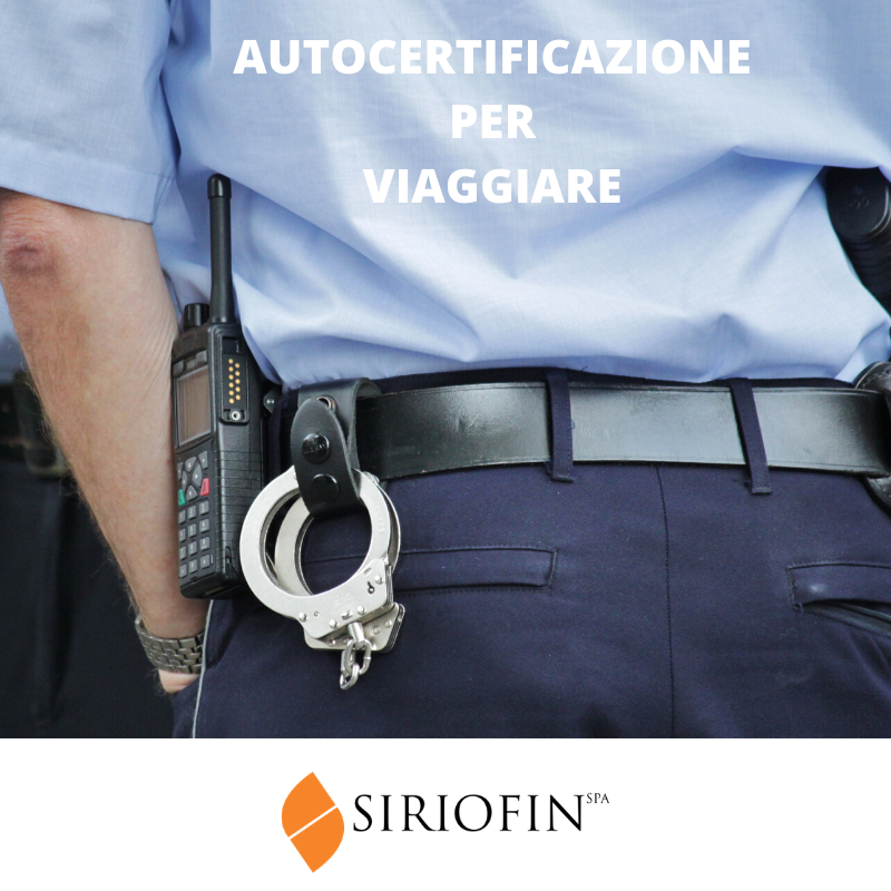 Autocertificazione per Viaggiare – Coronavirus